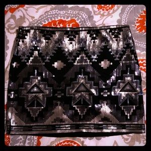 Sequin mini skirt